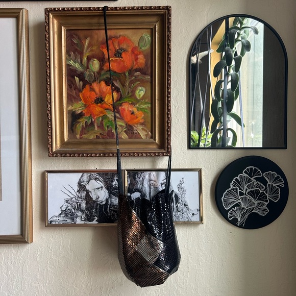 Vintage mixed metal chain mail purse - Picture 2 of 5